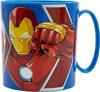 Kids Mug - Tataway - Marvel Avengers - Iron Man - Captain America - 350 Ml - Blue Plastic