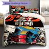 Cool Gundam Pattern Bedding Set 3Pcs Printed Duvet Cover Set Boys Bedroom Bed Set No Sheet No Comforter Core