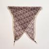 Retro rhombus triangular silk scarf strap fart curtain women's spring and summer fashion versatile stacked wear go out decorative jeans accessories
