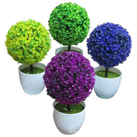 Artificial Mini Grass Ball Bonsai for Living Room or Bedroom Decoration