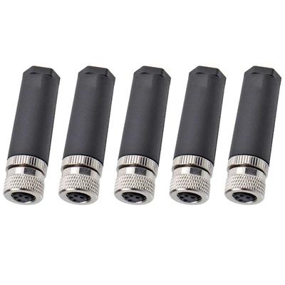 5pcs M8 3 4 Pin Female Aviation Connectors Designed for Reliable For Industrial Use IP67 Waterproof with Simple Screw Assembly