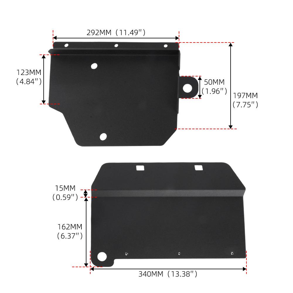 Left-Hand Drive Rear Chassis Splash Guard for Ford (22-25) - Aluminum Alloy Fender