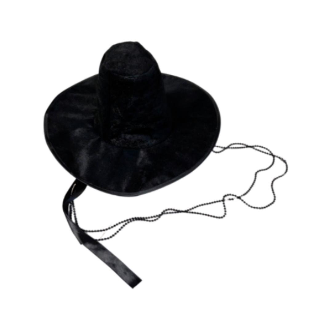 K-Idol Grim Reaper Hat Cosplay Costume J-Rain Style Korean Traditional Gat Unisex with Strap