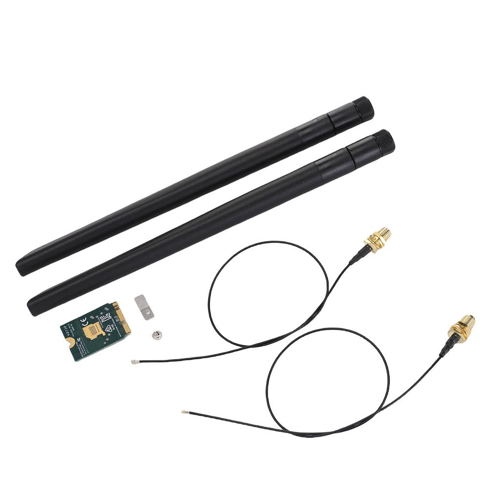 WiFi 6E Wireless Card M.2 NGFF Bluetooth 5.2 4200Mbps Tri Band 2.4Ghz 5Ghz 6Ghz Network Adapter Include 8dBi Antenna