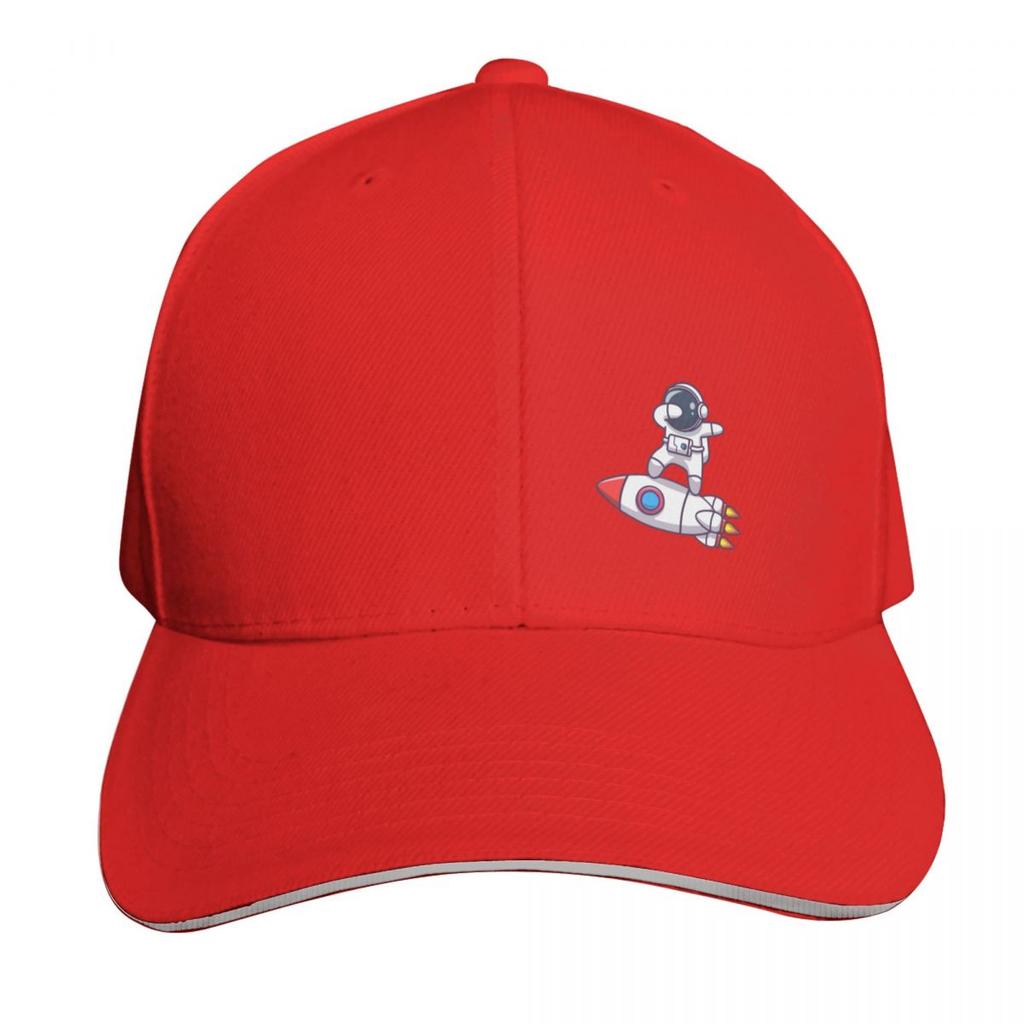 Astronaut Riding A Rocket Baseball Cap cute Kids Hat custom caps Beach Outing For Women  Unisexs