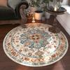 Nordischer Stil Schlafzimmer Dekoration Runder Teppich Retro Amerikanische Teppiche für Wohnzimmer Waschbare Lounge Bodenmatte Garderobe Rutschfester Teppich