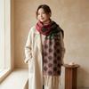 Thick Polka Dot Pattern Shawl Warm Fabric Blanket Scarf Faux Cashmere Scarf  Fall Season
