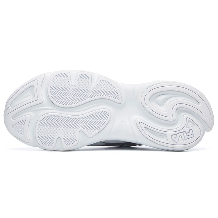 FILA Mars Mesh Fabric Round Toe Lace-Up Durable Breathable Low-Top Casual Shoes Men sneaker White F12M041117FWS