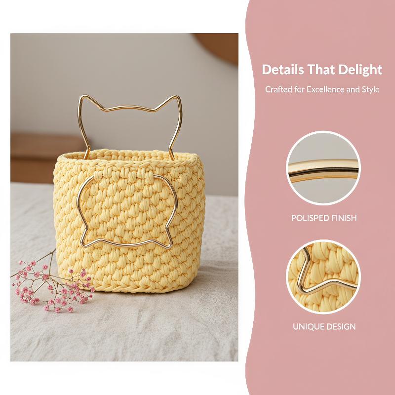 Cat/Bear Shapes Bag Handle Fashionable Iron Not Easily Fade Luggage Hardware Accessories Sturdy Bag Carrying Ring Diy