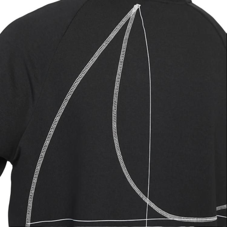 Nike Logo Print Pattern Drawstring Hooded Long-Sleeve Sweatshirt Men Tops Black DQ6621-010