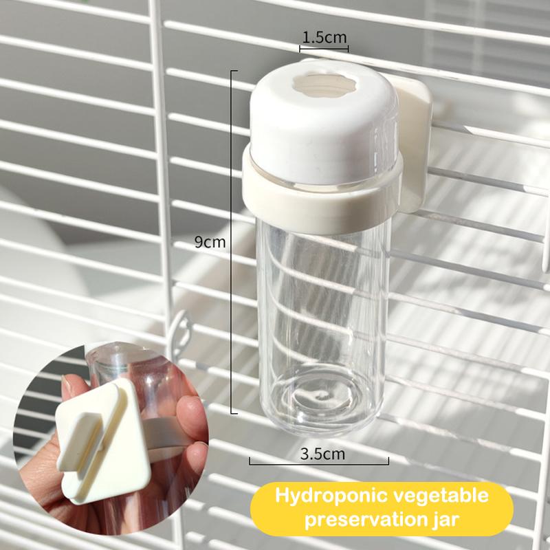 Bird Parrot Feeder Cage Vegetable Holder Preservation Jar Cage Accessories Hanging Basket Container Toys Budgie Cage Supplies