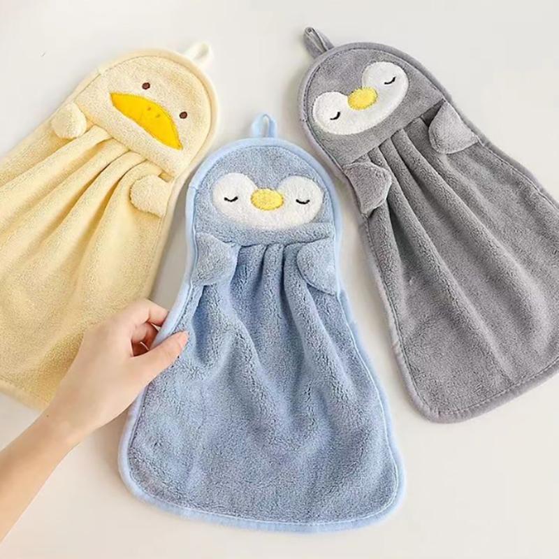 Super Absorbent Cute Duck Hand Towel Household Microfiber Kitchen Towel High-Efficiency Tableware Cleaning Towel Kitchen Tools