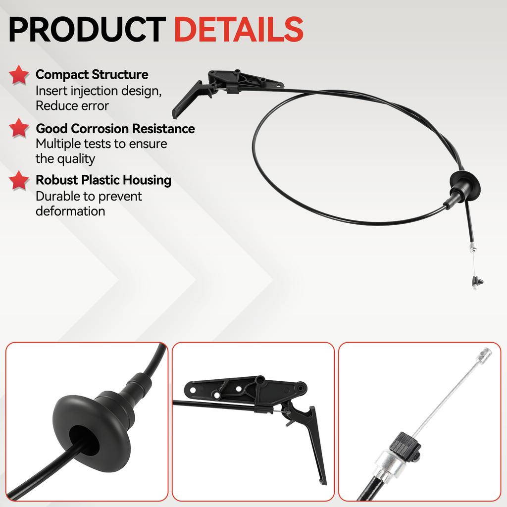 1PC New Front Bonnet Release Cable With Latch For Peugeot Partner Citroen Berlingo 2008-2019 7937Q8 Car Accessories Engine Parts