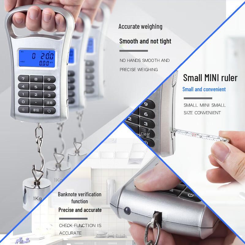 Jinmiao Portable Digital Luggage & Fishing Scale with Ruler