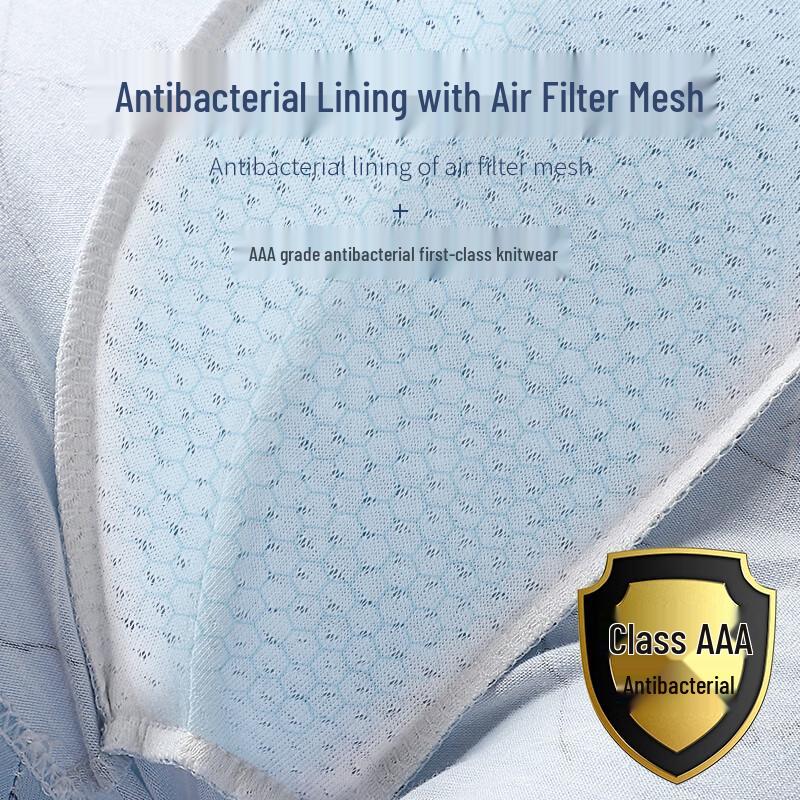 LANSWE Men's 3A Antibacterial Cotton Boxer Briefs