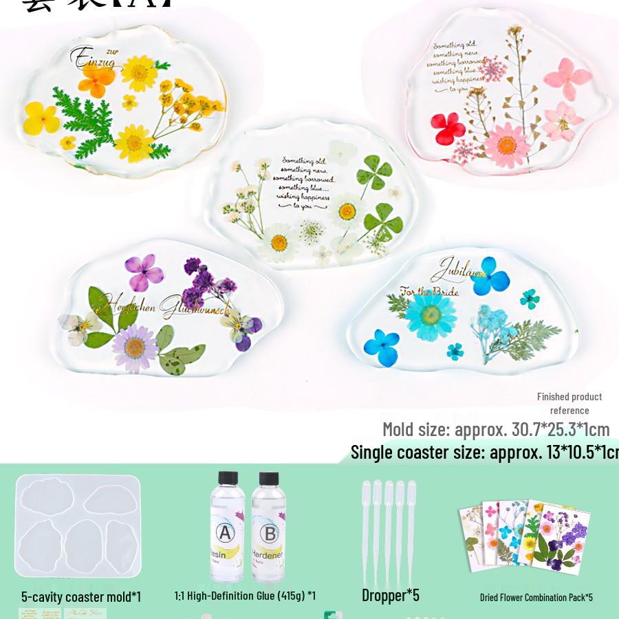 Dried Flower Silicone Keychain Mold for Handmade Pendant Crafting