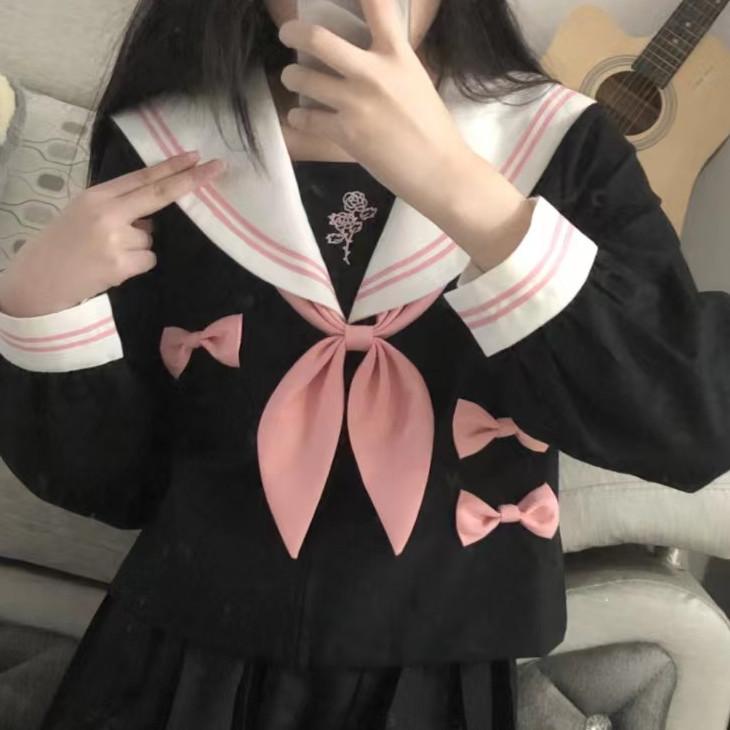 JK Korean Uniform Suit Japanese Student Pleated Skirt College Style School Outfits Women Sailor Outfit Cosplay Uniform Japanese