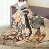 Music Band G-gorillazs Blanket Warm Soft Pattern Plush Throw Blanket For Kids Couch Chair Flannel Bedspread Bed Cover