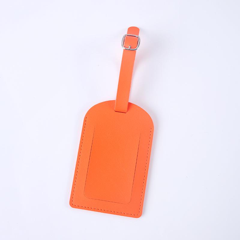 Anti-Lost Leather Luggage ID Tag with Boarding Pass Holder
