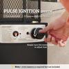 11 KW Freestanding Gas Patio Heater, Adjustable Outdoor Garden Propane Heater with Tip-Over Switch, Wheels, Pulse Ignition