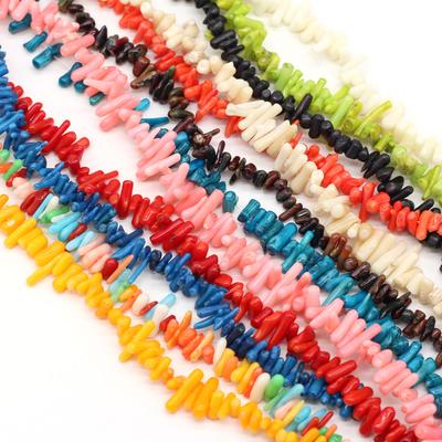 1String, Multi-coloured Artificial Coral Beads, Bohemian Style Plastic Loose Spacer Beads for DIY Necklace Bracelet Anklet Accessories, Jewelry Making