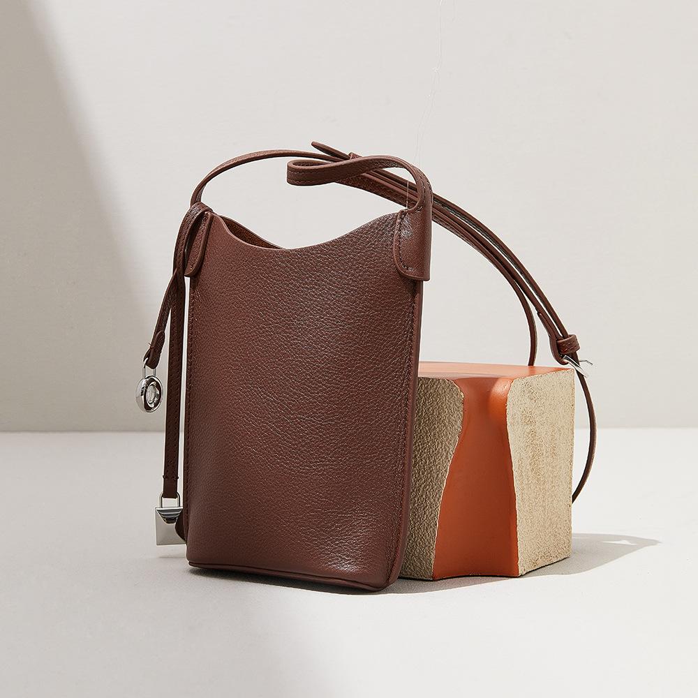 Laitu Lock Mobile Phone Bag Palm Pattern Leather Box Bag OEM OEM Small Mini Messenger Women's Bag