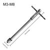 Adjustable T-Handle Ratchet Tap Wrench Reamer Hand Manual Holder Wrench M3-M8 M5-M12 Metric Tap Wrench T-Tap Ratchet Wrench