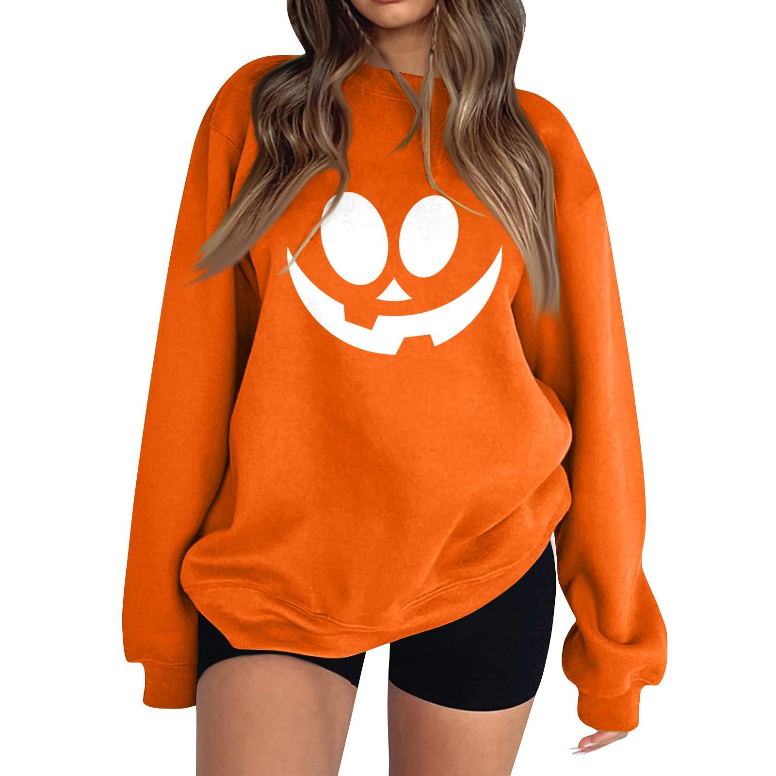 

Жіноча модна толстовка з принтом і круглим вирізом з довгими рукавами XXL шафрановий