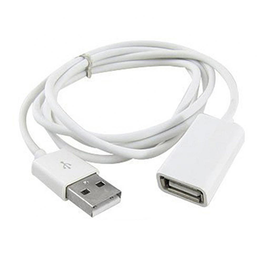 

White PVC Metal USB 2.0 Male to Female USB Extension Adapter Cable Cord 1m 3Ft USB Devices hub белый