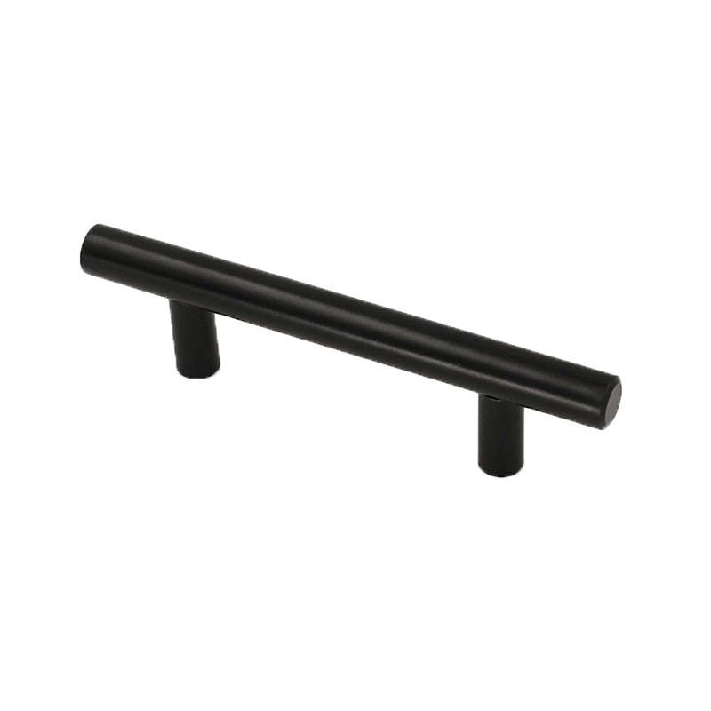 Sleek Black Stainless Steel T Bar Handles For Stylish Kitchen Cabinet Drawer Knobs