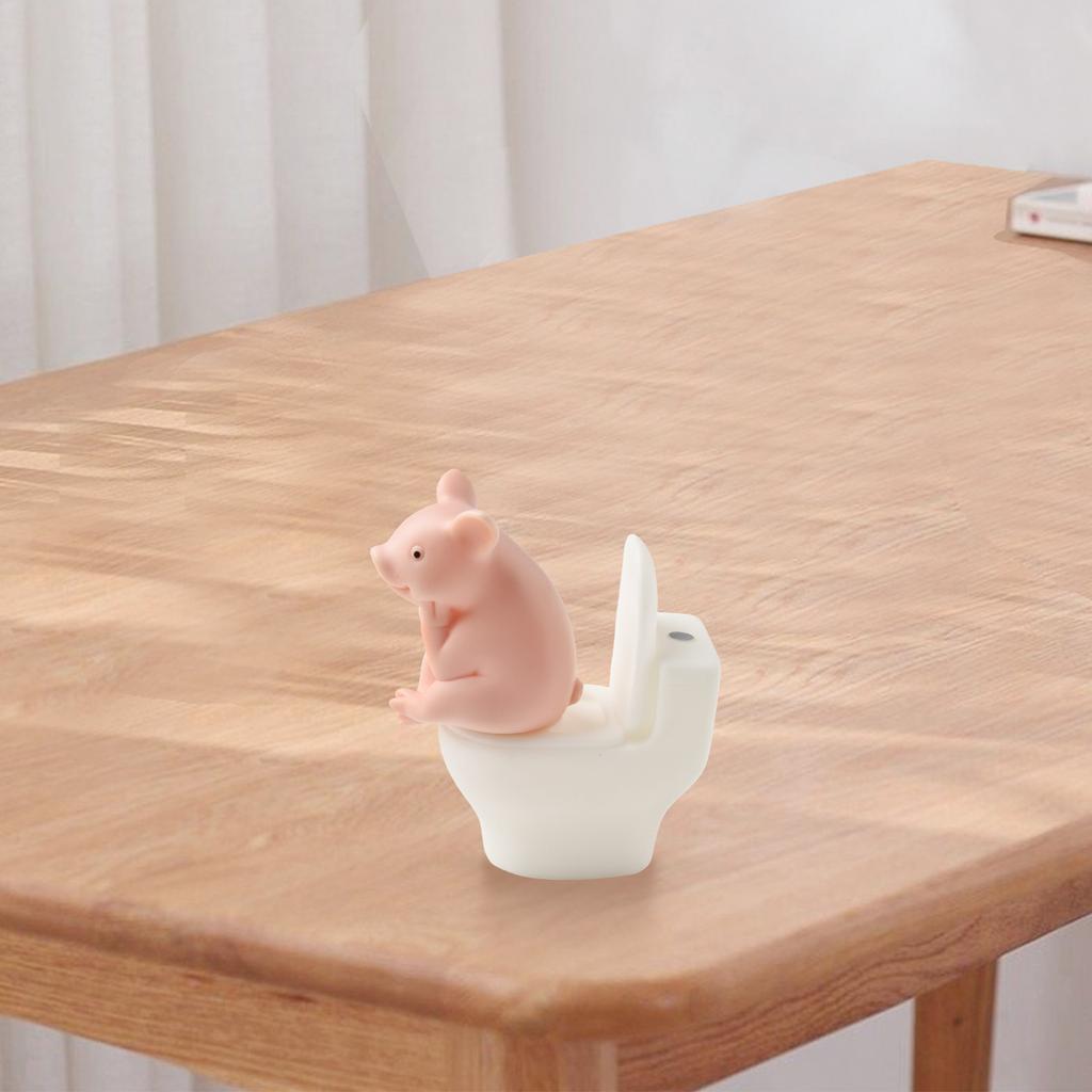 Adorable Pig Decor Cute Piggy Figurine Resin Pig Ornament Charming Design