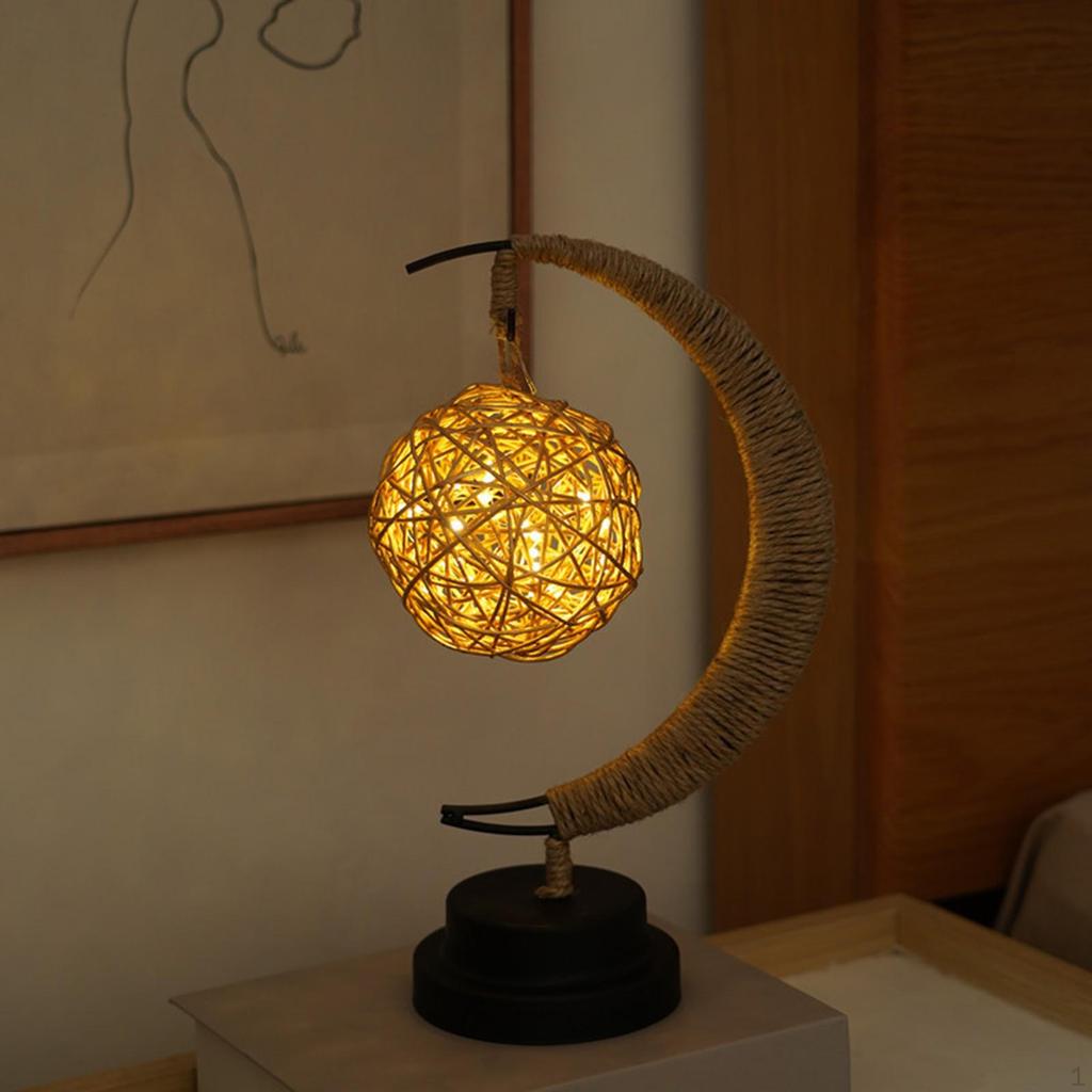 Takraw Desktop Wrought Iron Nightlight Bedroom Decor Party Room Light