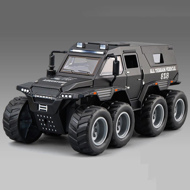 1: 32 Conqueror SUV Mini Toy Car Simulation Alloy Off-Road 8 Wheel Car Inertial Model Sound Lightweight Children's Birthday Gift