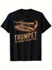 Jazz Trompete Grafik Trompete Das Instrument für kluge Leute Design 100% Baumwolle Rundhals Kurzarm Bedrucktes Herren T-Shirt