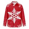 Men'S Christmas Casual Loose Fitting Long Sleeved Printed Shirt