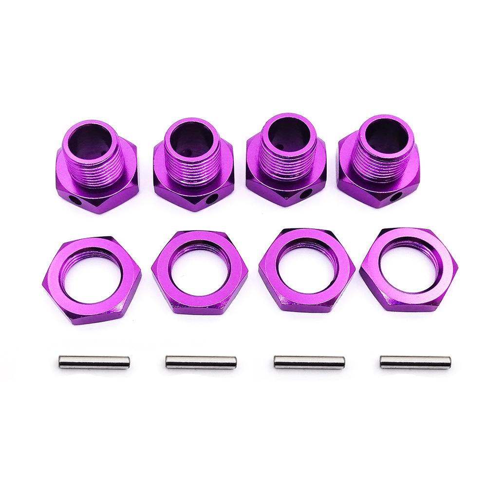 17mm Aluminum Wheel Hex Hubs Adapter Nut Pin Anti-Dust Cover For 1/8 RC Model Car HPI HSP Losi Axial Kyosho Tamiya 81011