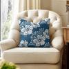 Hawaiian Flowers Cushion Cover Natural Linen Organic Fabric DoubleSided Printing Couch Pillow Covers Home Decor