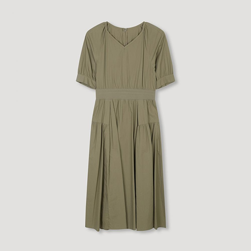 

She S miSS V Neck Banding dreSS Swwopn21150 Dk dark khaki/77