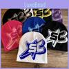 Sc Alphabet Pattern Acrylic Beanie Knit Hat Unisex Warm Hat For Use Outdoor