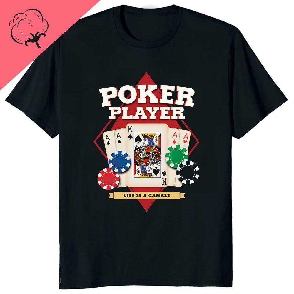 BenberFashion Vintage Klassiek Poker Katoenen T-shirt Modieus Heren Grappig Korte Mouw Nooit Opgeven Winnen of Verliezen Zomer Casual Streetwear 3XL