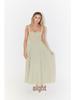 Summer Sexy Solid Color Straps Slimming Mid-Length Dress