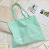 1 Large-capacity canvas tote bag women's bag student class shoulder bag printed cloth bag simple schoolbag