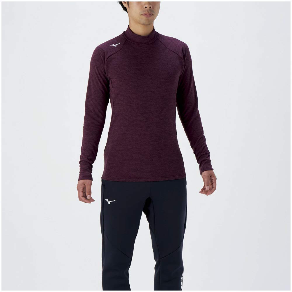 Mizuno Stretch Fleece Training Prune Size 2XL Men's Shirt, 32MA0542, Mok,