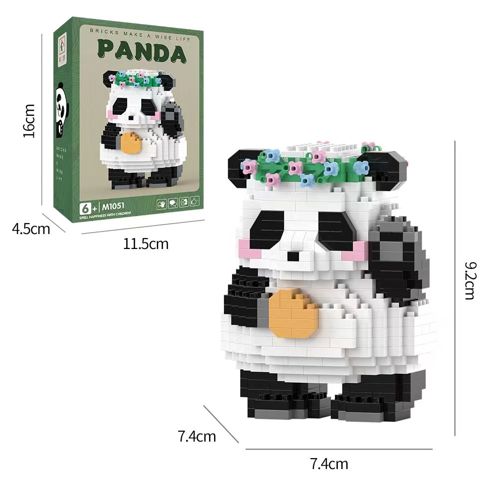 Panda Lovers Creative Micro Building Blocks 3D Mini Model Kit Moc Diy Gift Christmas Decor Children Toys