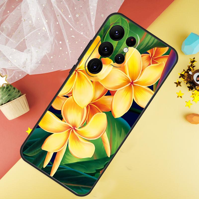 Tropical Paradise Hawaiian Flower Phone Case For Samsung Galaxy S26 S25 Ultra S23 S21 S20 S22 S24 FE S10 Plus Cover Coque