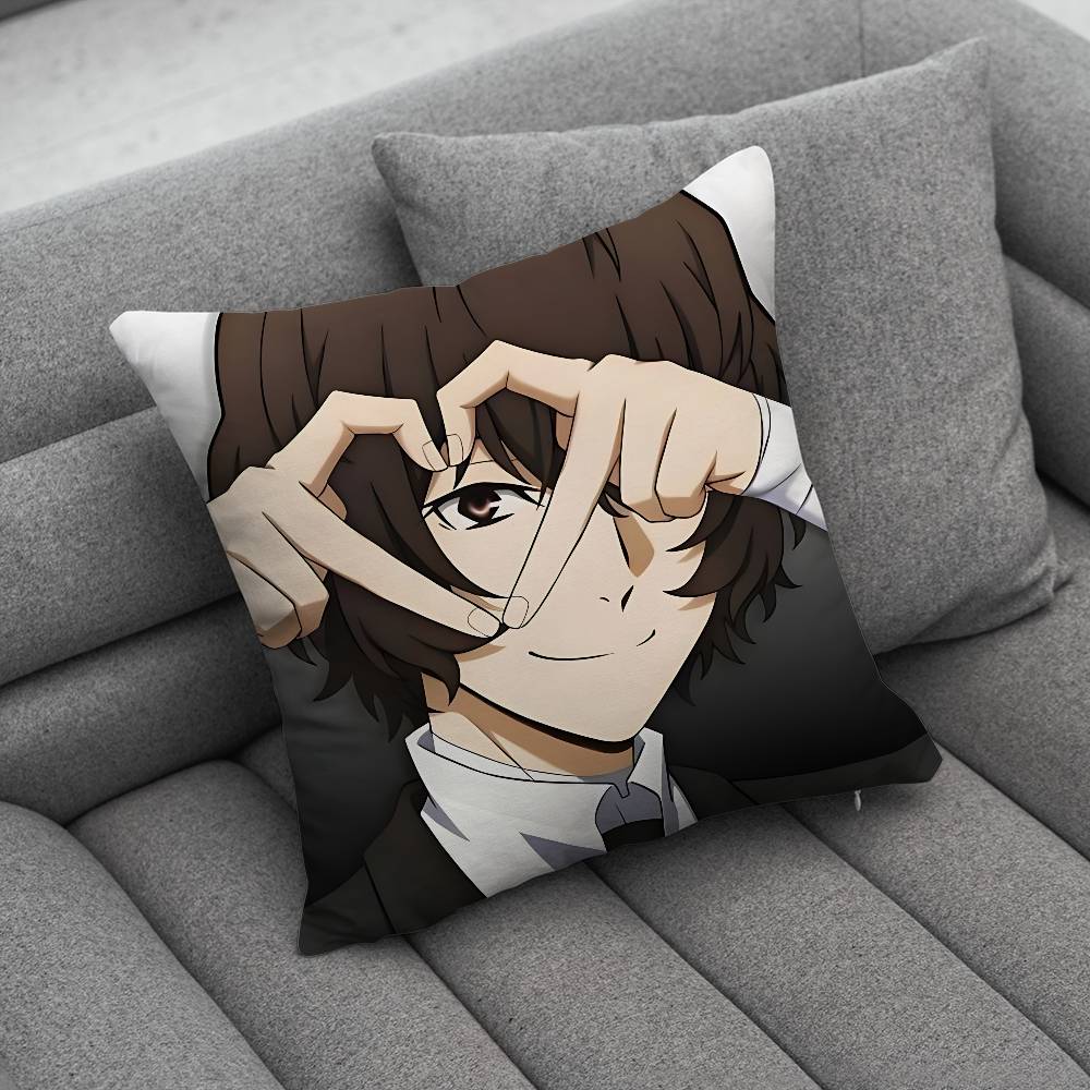 Cartoon Character Dazai OOsamu Pillow Case Pillowcase Home Sofa Cushions Car Cushions Pillowcover Office Pillowshell Pillow