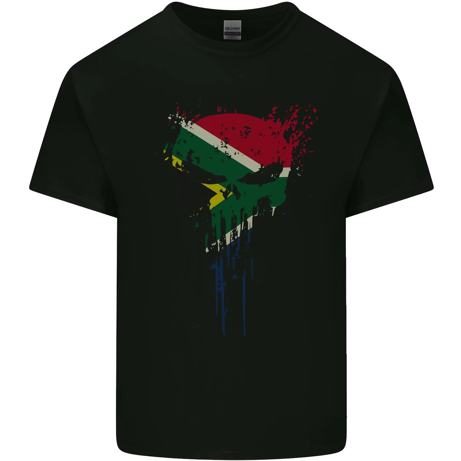 South Africa Skull Gym Training Bodybuilding Kids T-Shirt Childrens 4XL