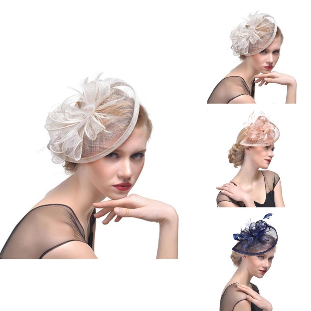 Ethereal Fairytale Silk Flower Feather Headpiece For Women