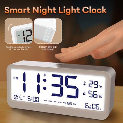 Réveil numérique de table électronique murale température humidité calendrier semaine chambre enfant bureau montre veilleuse décorations