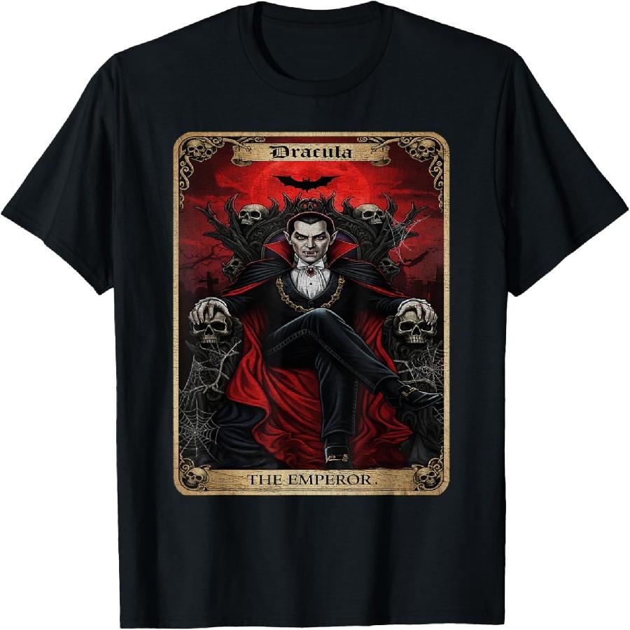 

Dracula The Emperor Tarot Card Spooky Halloween Men Women T-Shirt XXXXXL чорний